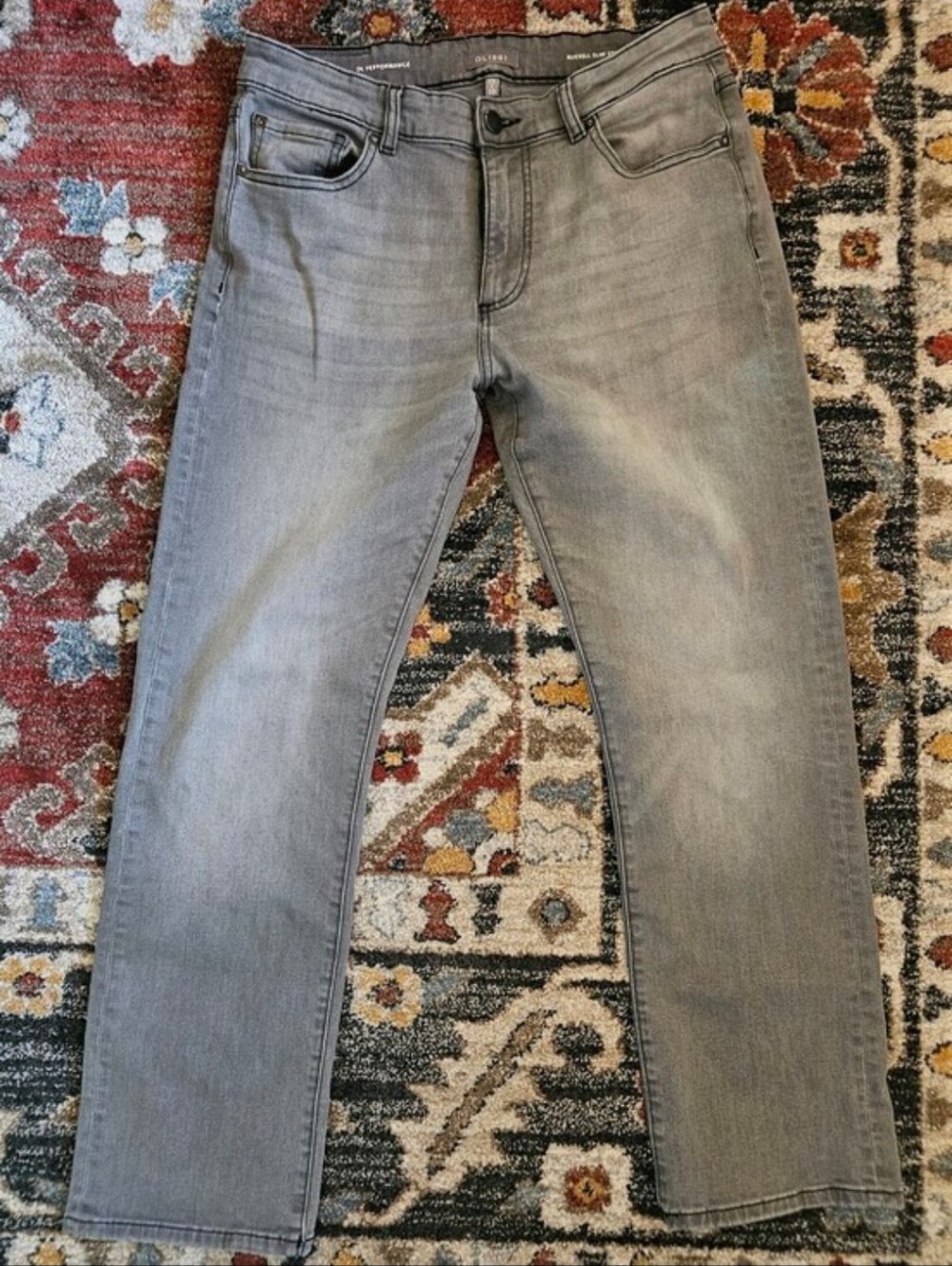 DL1961 Men's Light Gray Straight Jeans